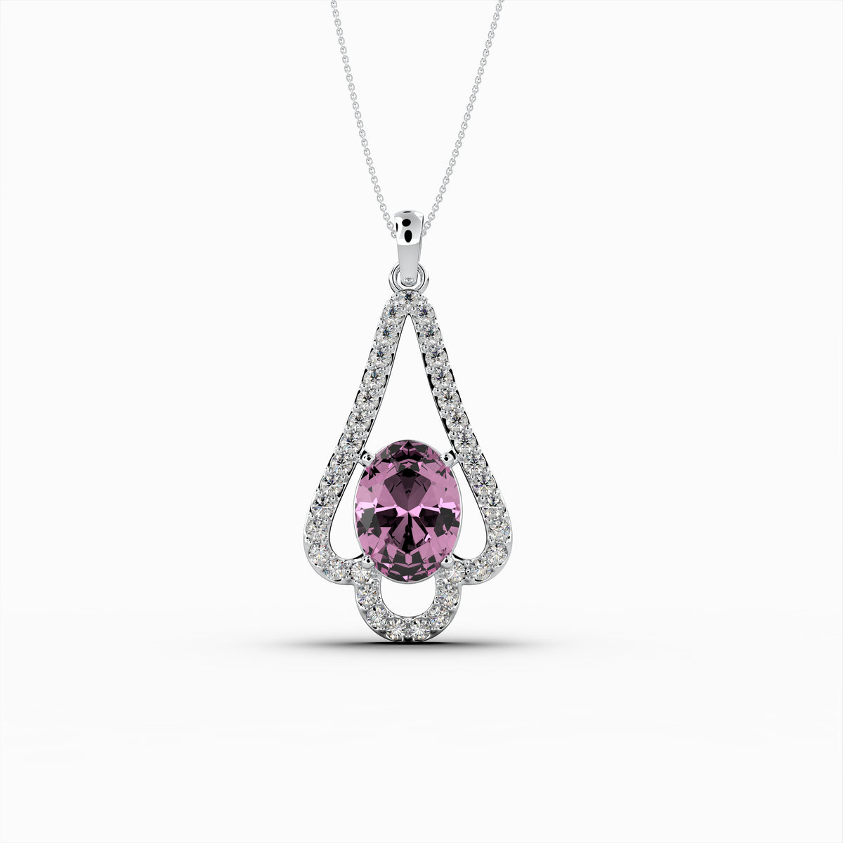 Pink Amethyst Pendant - Elizabeth