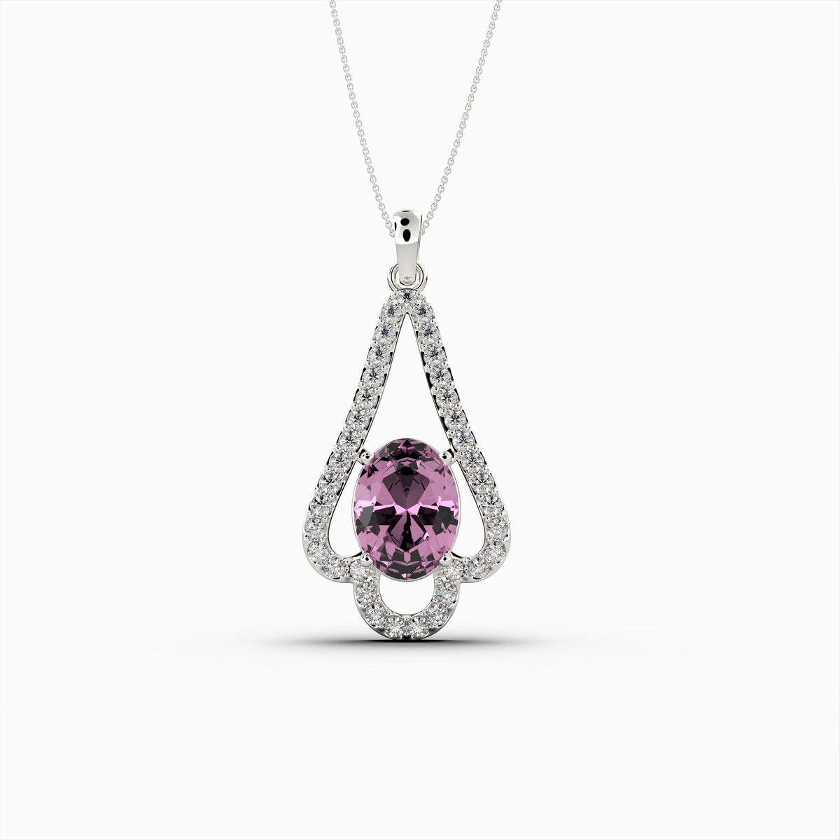 Pink Amethyst Pendant - Elizabeth