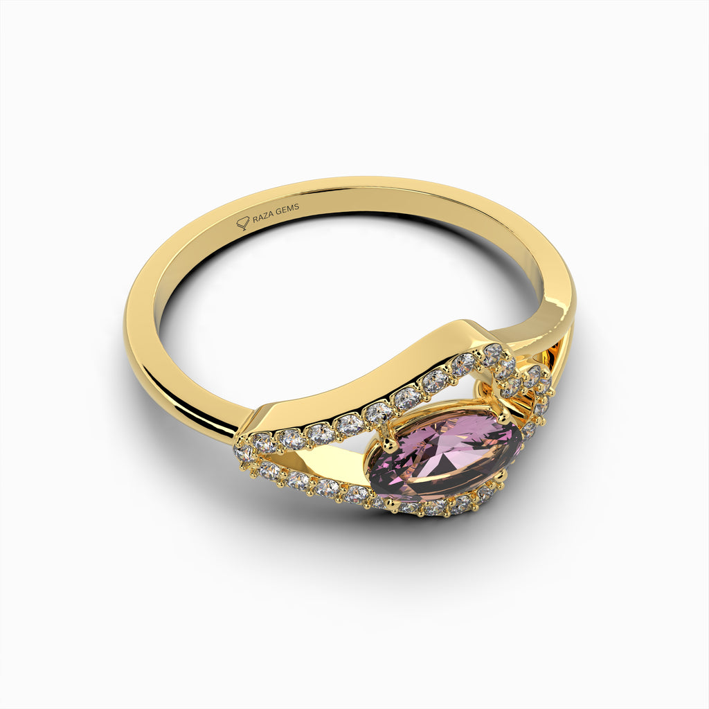 Pink Amethyst Ring - Scarlett