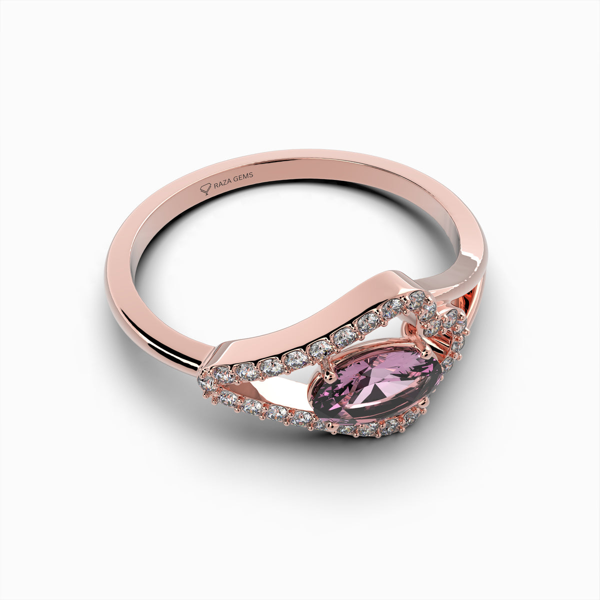 Pink Amethyst Ring - Scarlett
