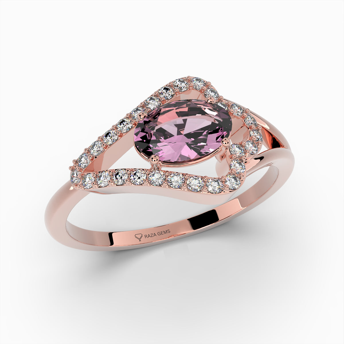 Pink Amethyst Ring - Scarlett