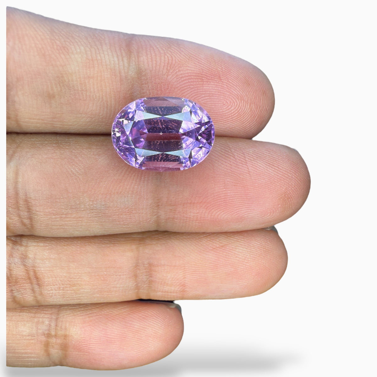 Pink Kunzite Stone Oval Cut 10.81 Carats 15 X 11 X 9 mm