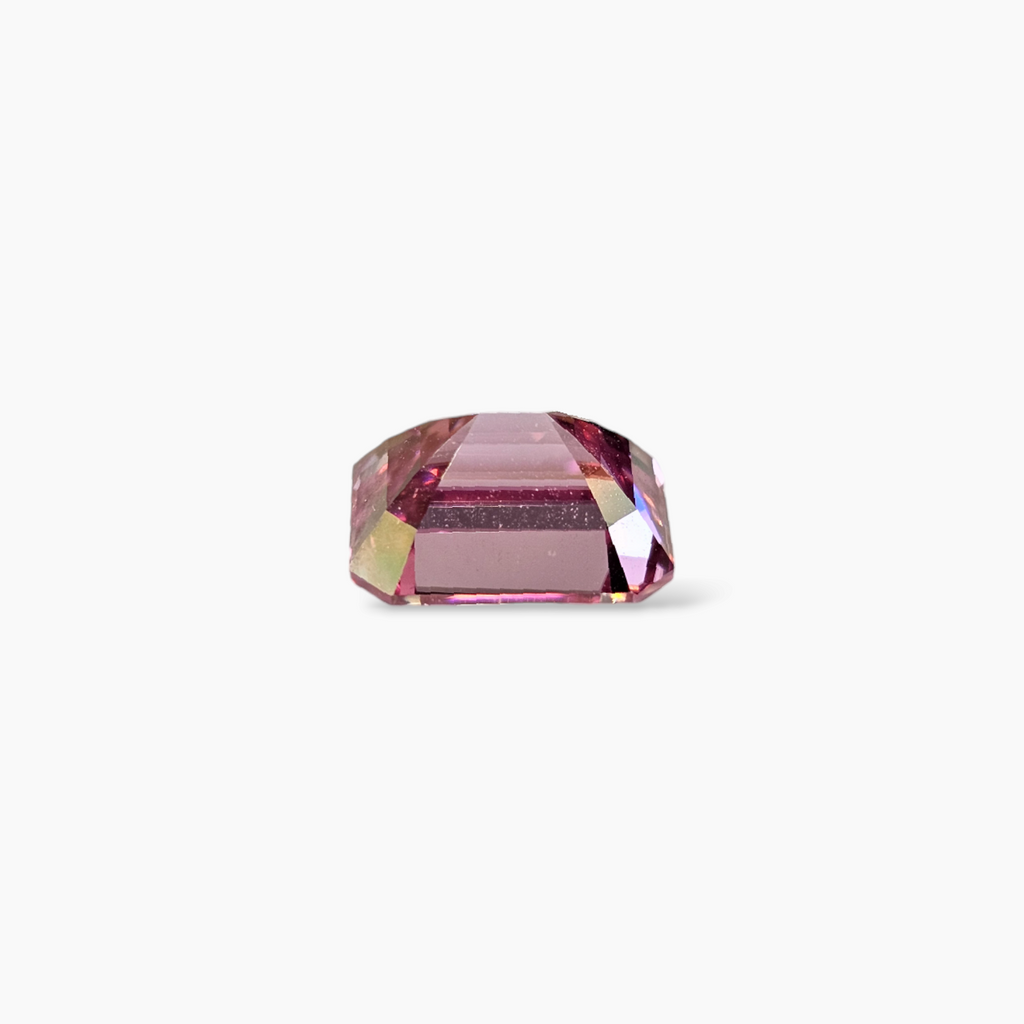 Pink Moissanite Diamond in 3.83 Carats Emerald Cut 8 by 10 MM