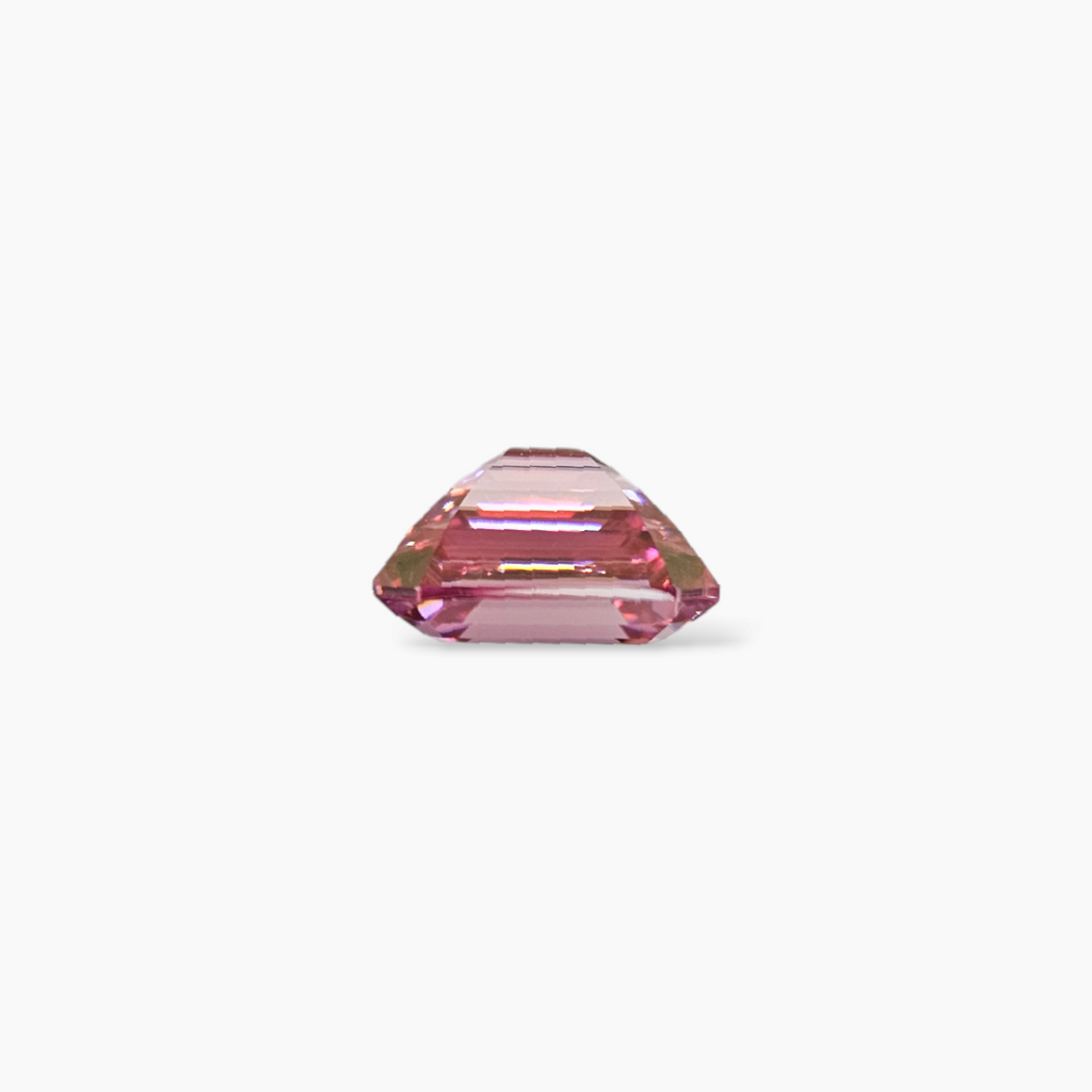 Pink Moissanite Diamond in 3.83 Carats Emerald Cut 8 by 10 MM