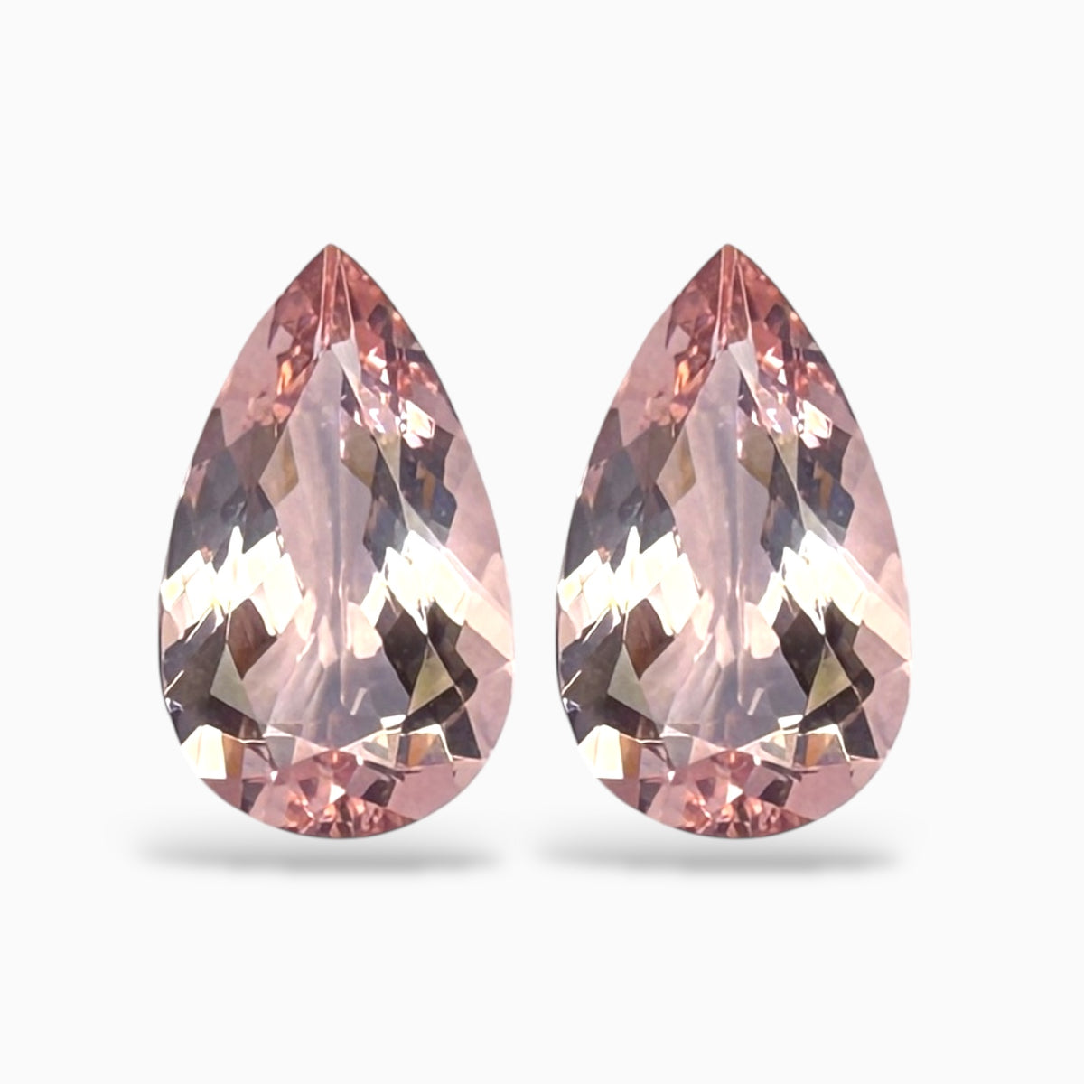 Pink Morgonite Pear Shape Stone Pair for Earrings 4.30 Carats