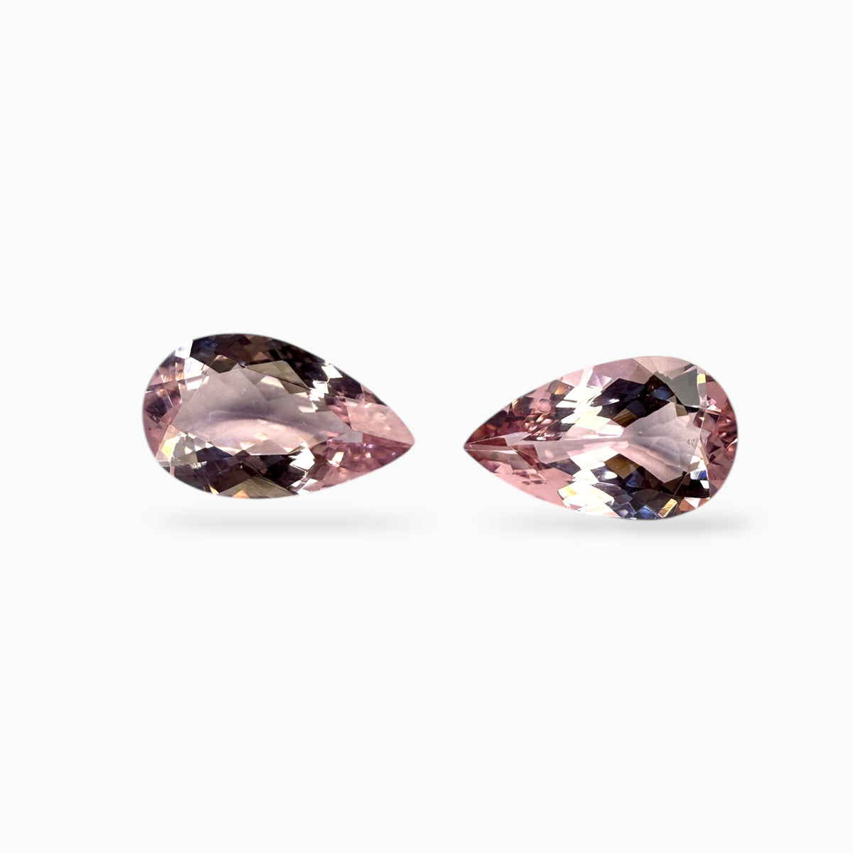 Pink Morgonite Pear Shape Stone Pair for Earrings 4.30 Carats