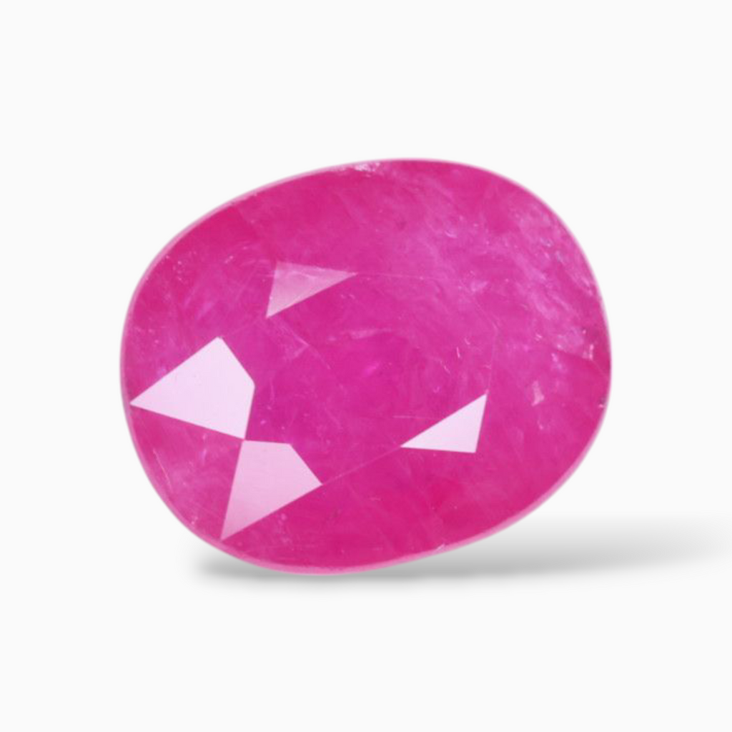 Pink Rubies Gemstone In Oval Shape 3.86 Carats 10.1x8.2mm Size