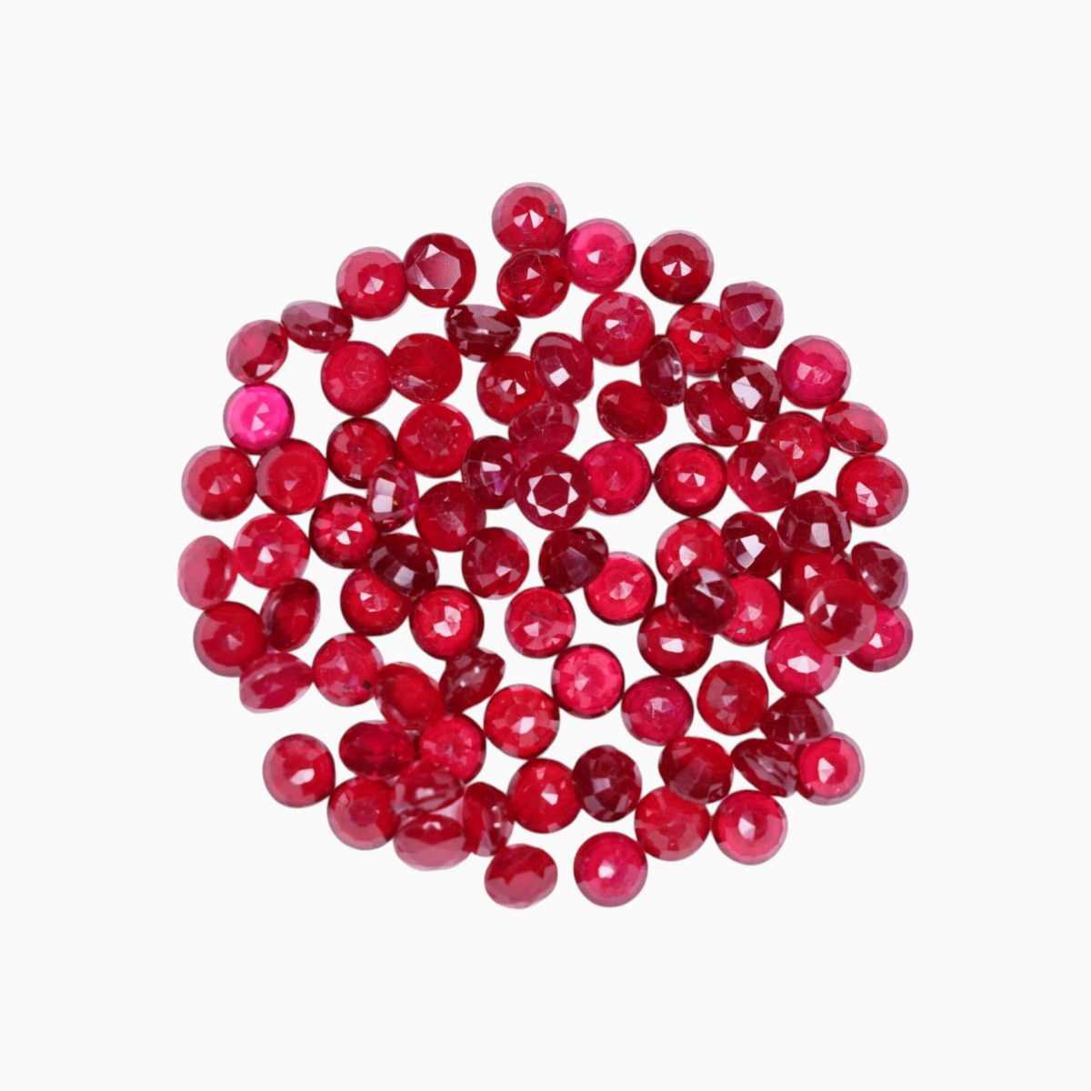 Pink Ruby For Sale 16.30 Carats in Total Round Shape 3mm Size