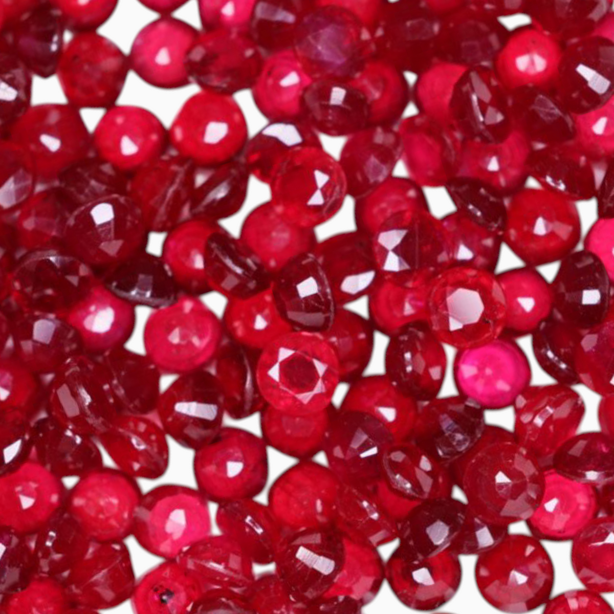 Pink Ruby For Sale 16.30 Carats in Total Round Shape 3mm Size