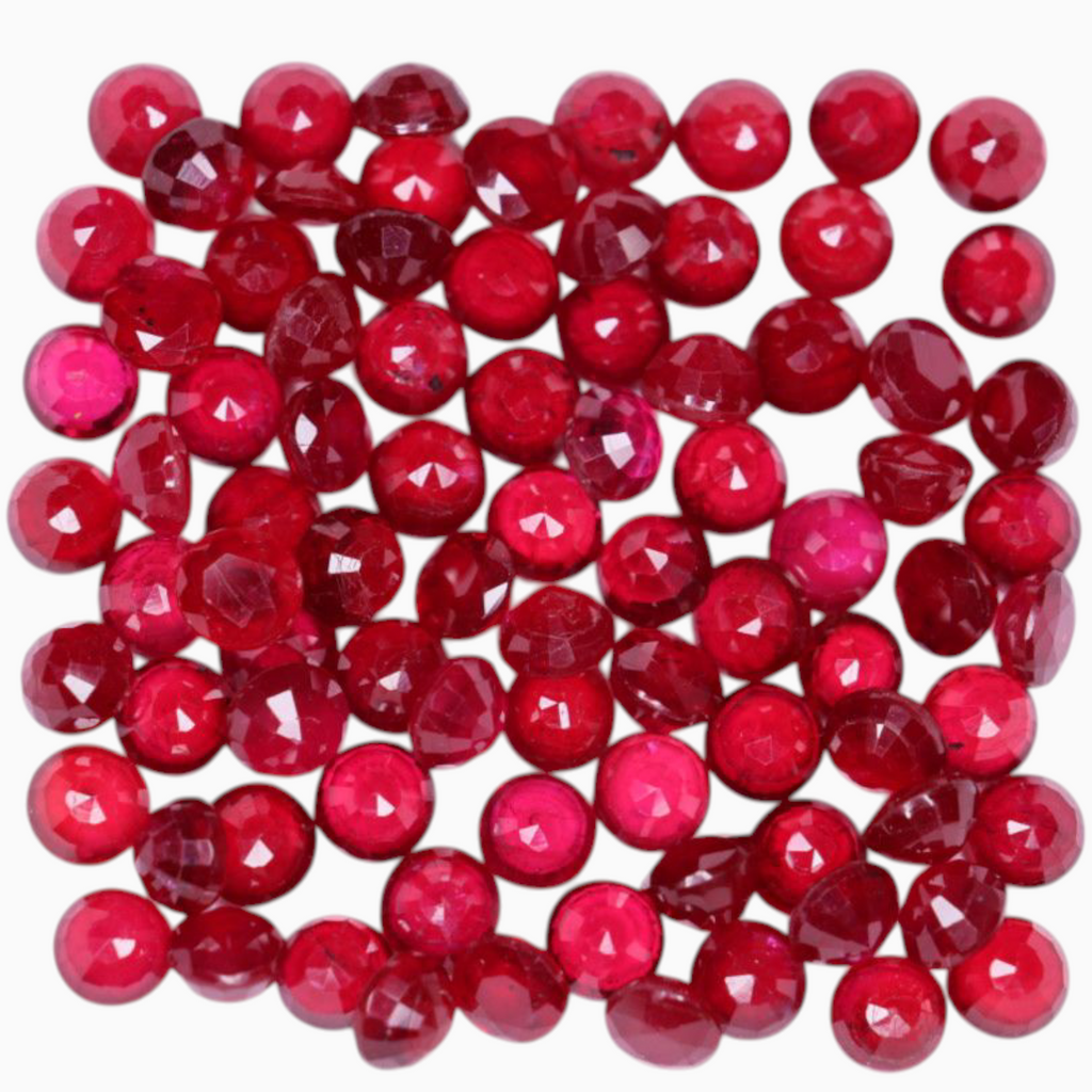Pink Ruby For Sale 16.30 Carats in Total Round Shape 3mm Size
