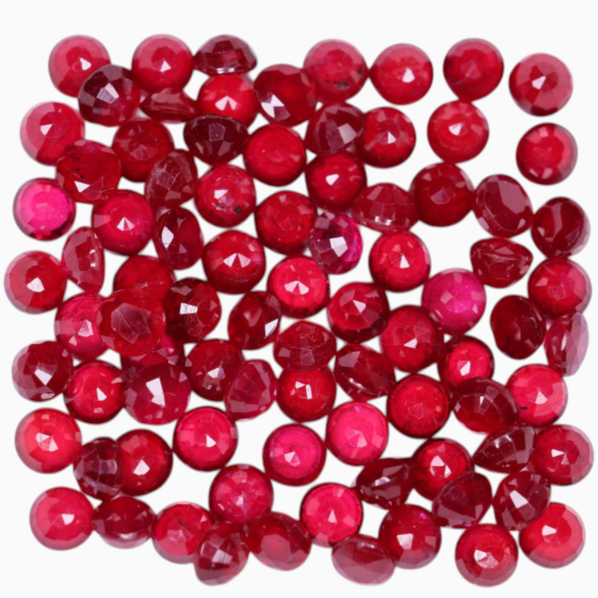 Pink Ruby For Sale 16.30 Carats in Total Round Shape 3mm Size