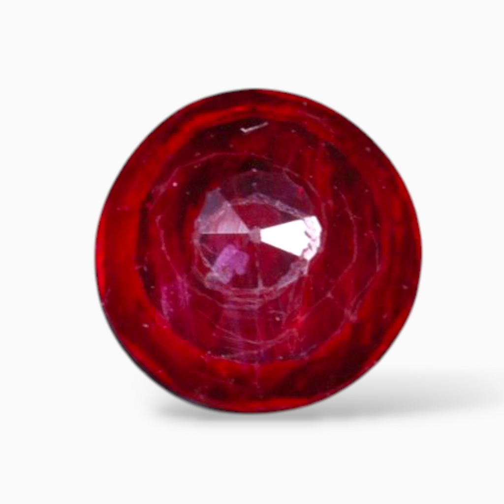 Pink Ruby Gemstone In Round Shape 0.62 Carats 5mm Size