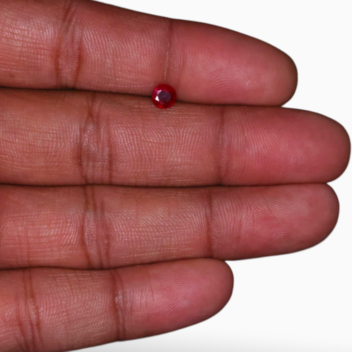 Pink Ruby Gemstone In Round Shape 0.62 Carats 5mm Size