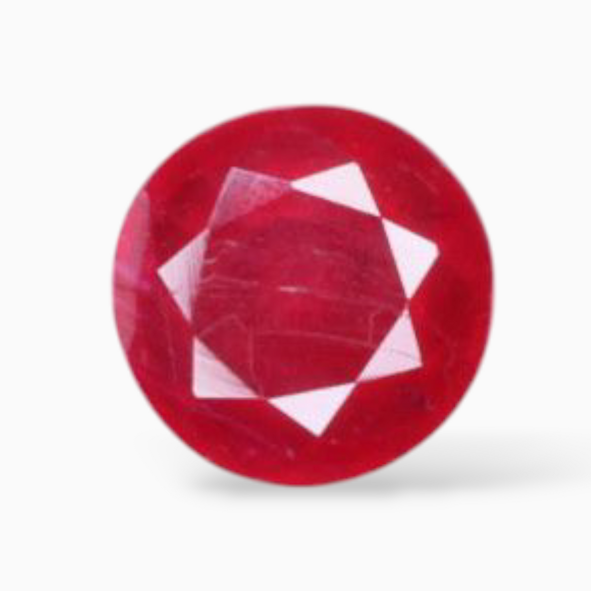 Pink Ruby Gemstone In Round Shape 0.62 Carats 5mm Size
