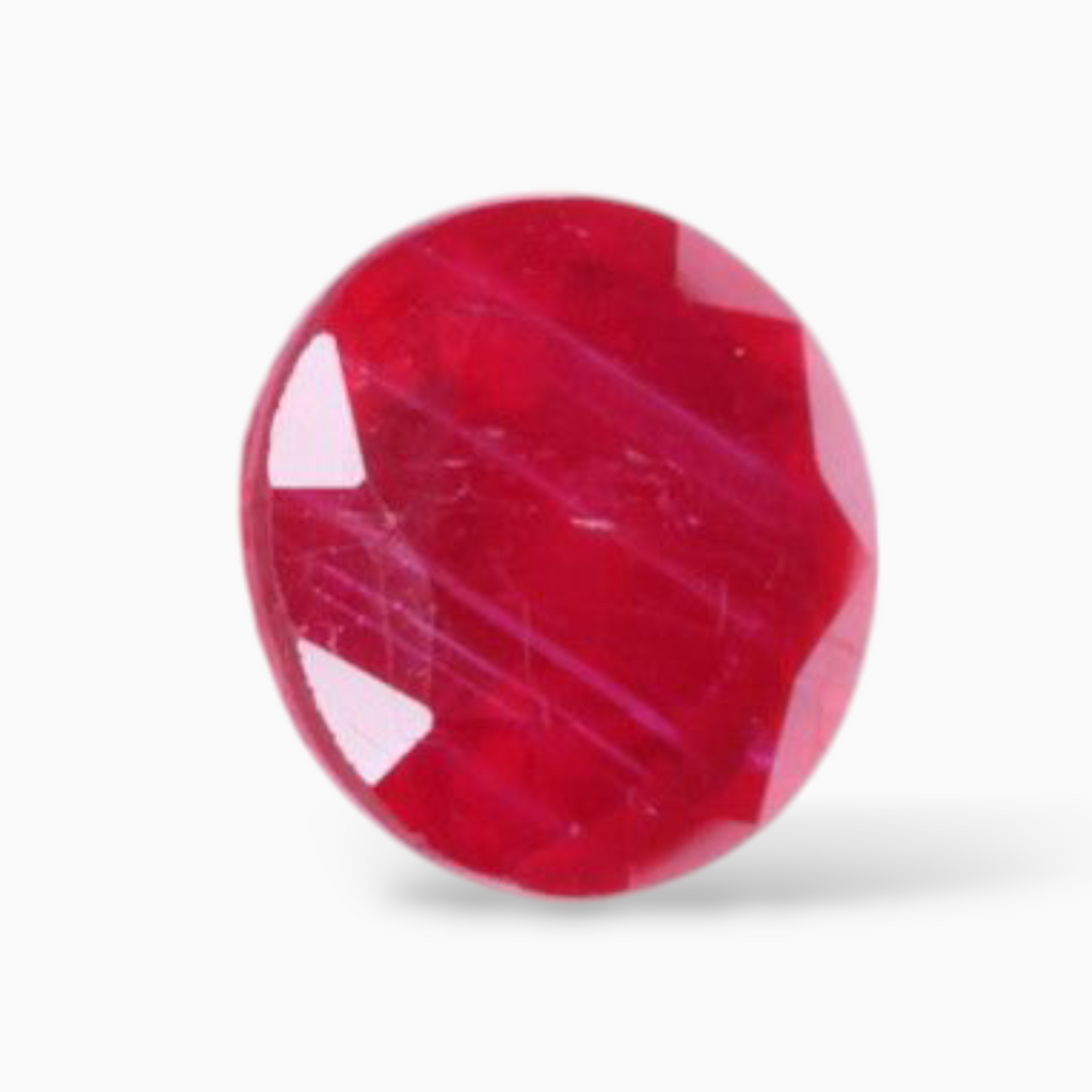 Pink Ruby Gemstone In Round Shape 0.62 Carats 5mm Size
