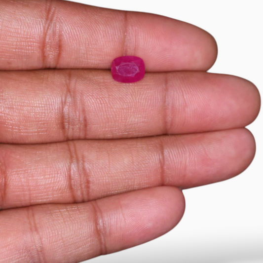 Pink Ruby Gemstone Oval Shape 2.97 Carats 9.1x7.3mm Size