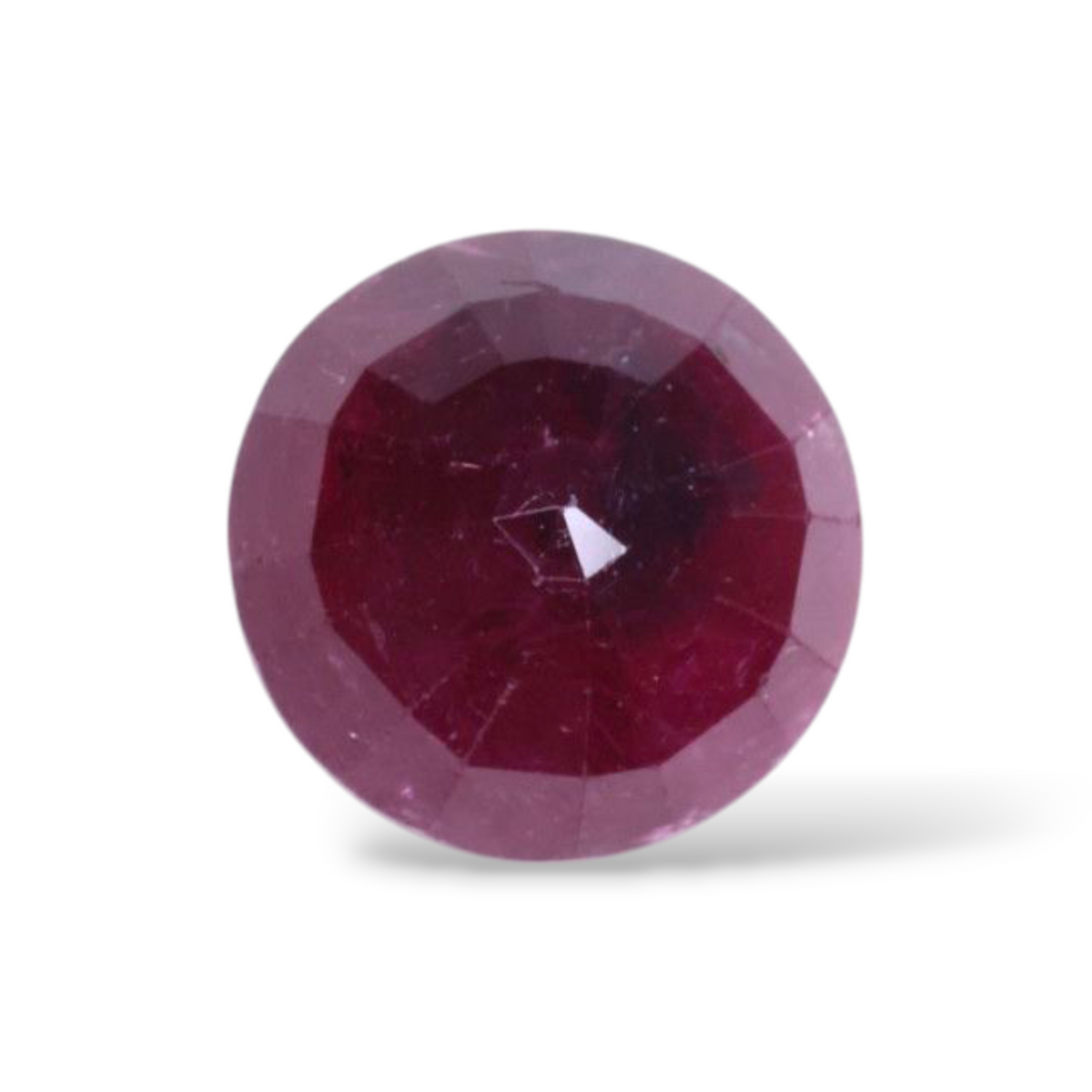 Pink Ruby Gemstone Round Shape 3.67  Carats 9.4mm Size