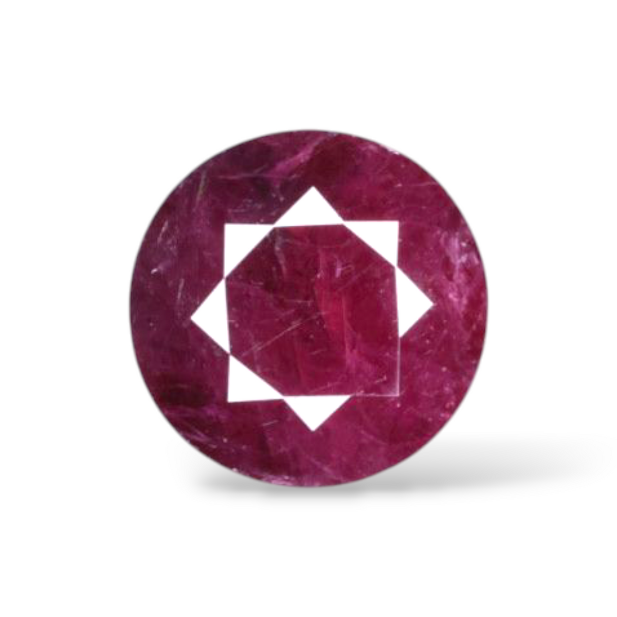Pink Ruby Gemstone Round Shape 3.67  Carats 9.4mm Size