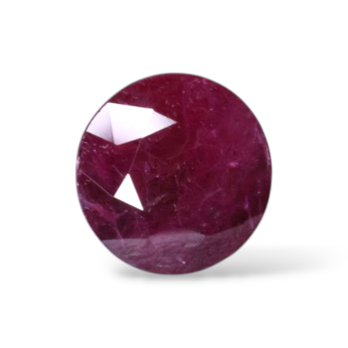Pink Ruby Gemstone Round Shape 3.67  Carats 9.4mm Size
