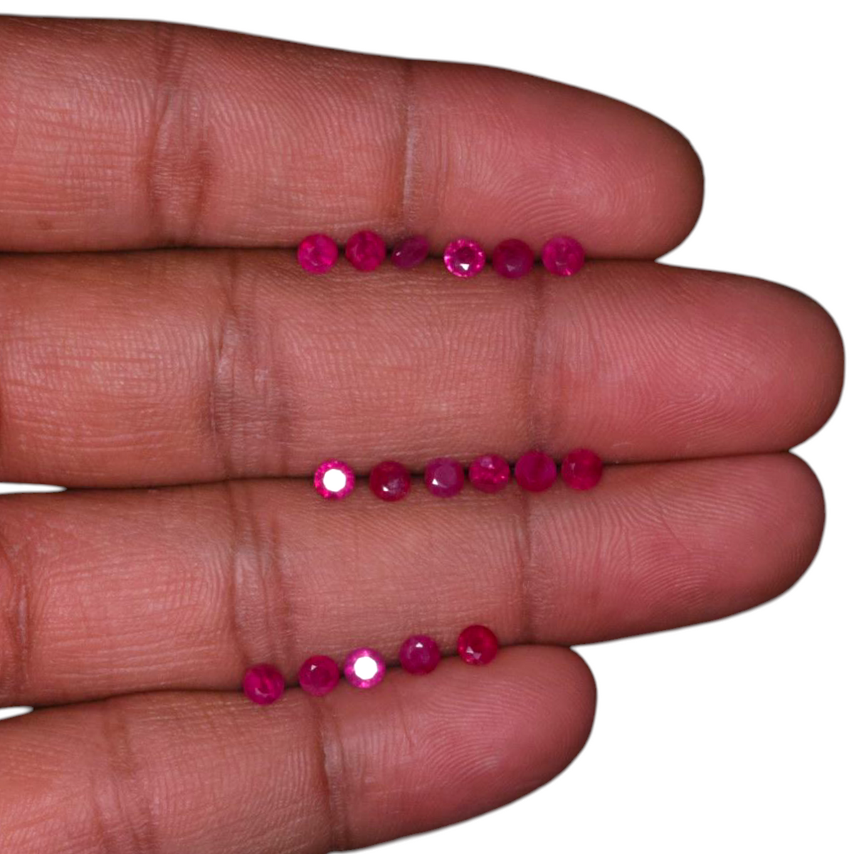 Pink Ruby Round Shape 33.77 Carats 3.5mm Size