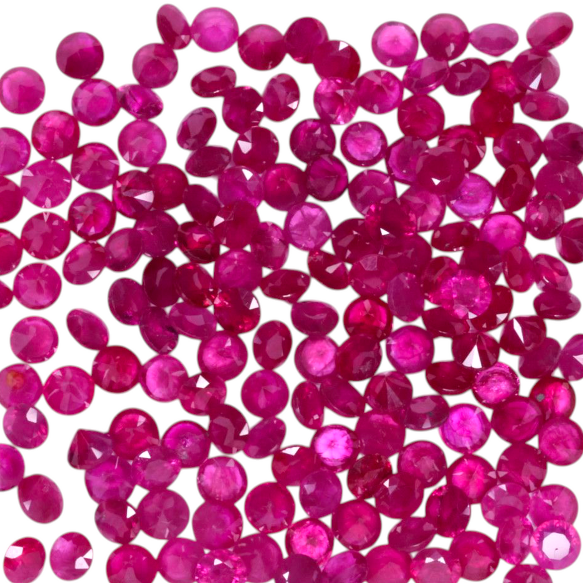 Pink Ruby Round Shape 33.77 Carats 3.5mm Size