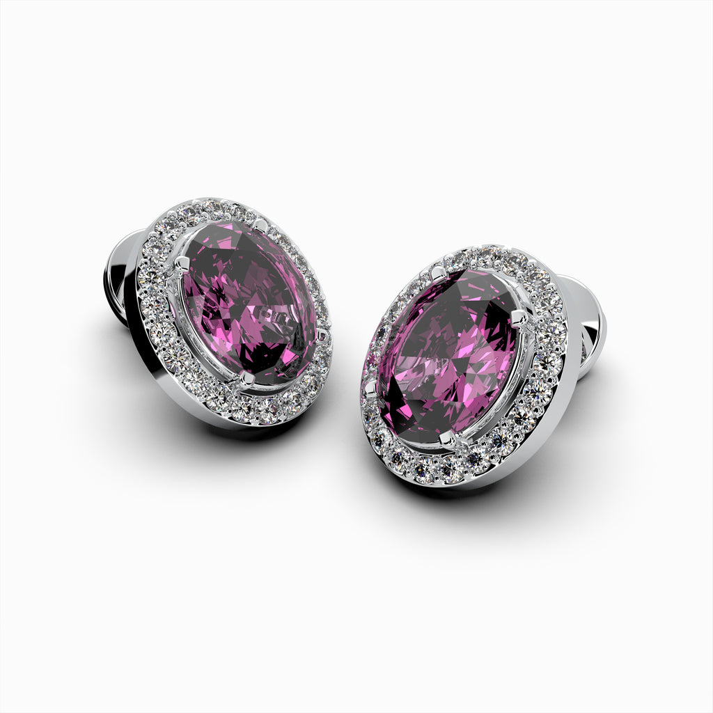 Pink Sapphire Earrings - Anya