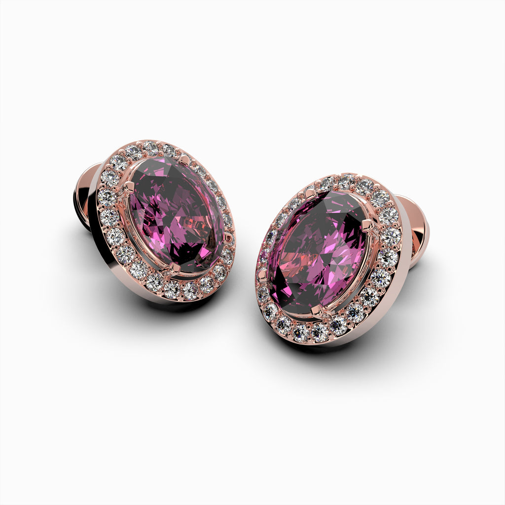 Pink Sapphire Earrings - Anya