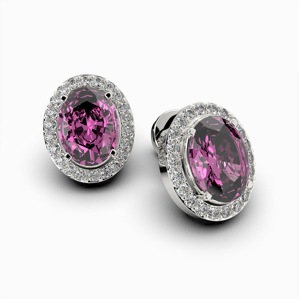Pink Sapphire Earrings - Anya