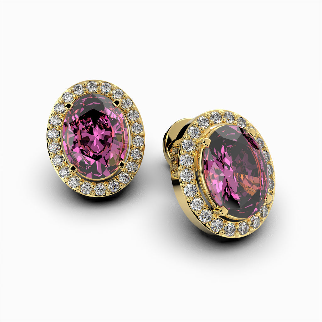 Pink Sapphire Earrings - Anya