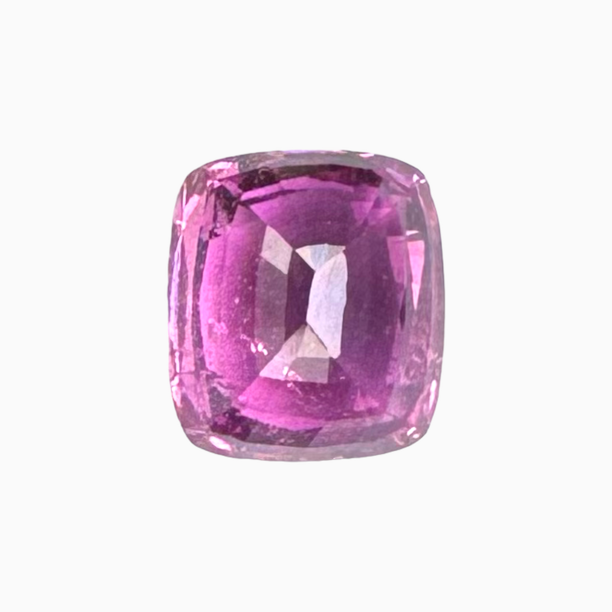 Pink Sapphire Natural Stone Cushion Cut 2.06 Carats 7.3 × 6.3 mm