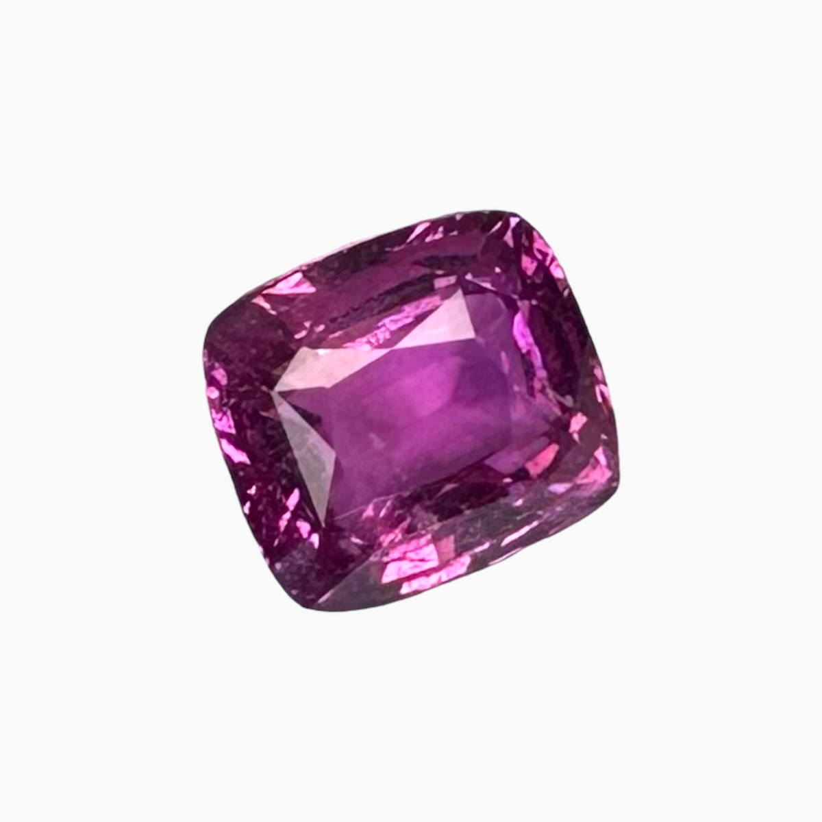 Pink Sapphire Natural Stone Cushion Cut 2.06 Carats 7.3 × 6.3 mm