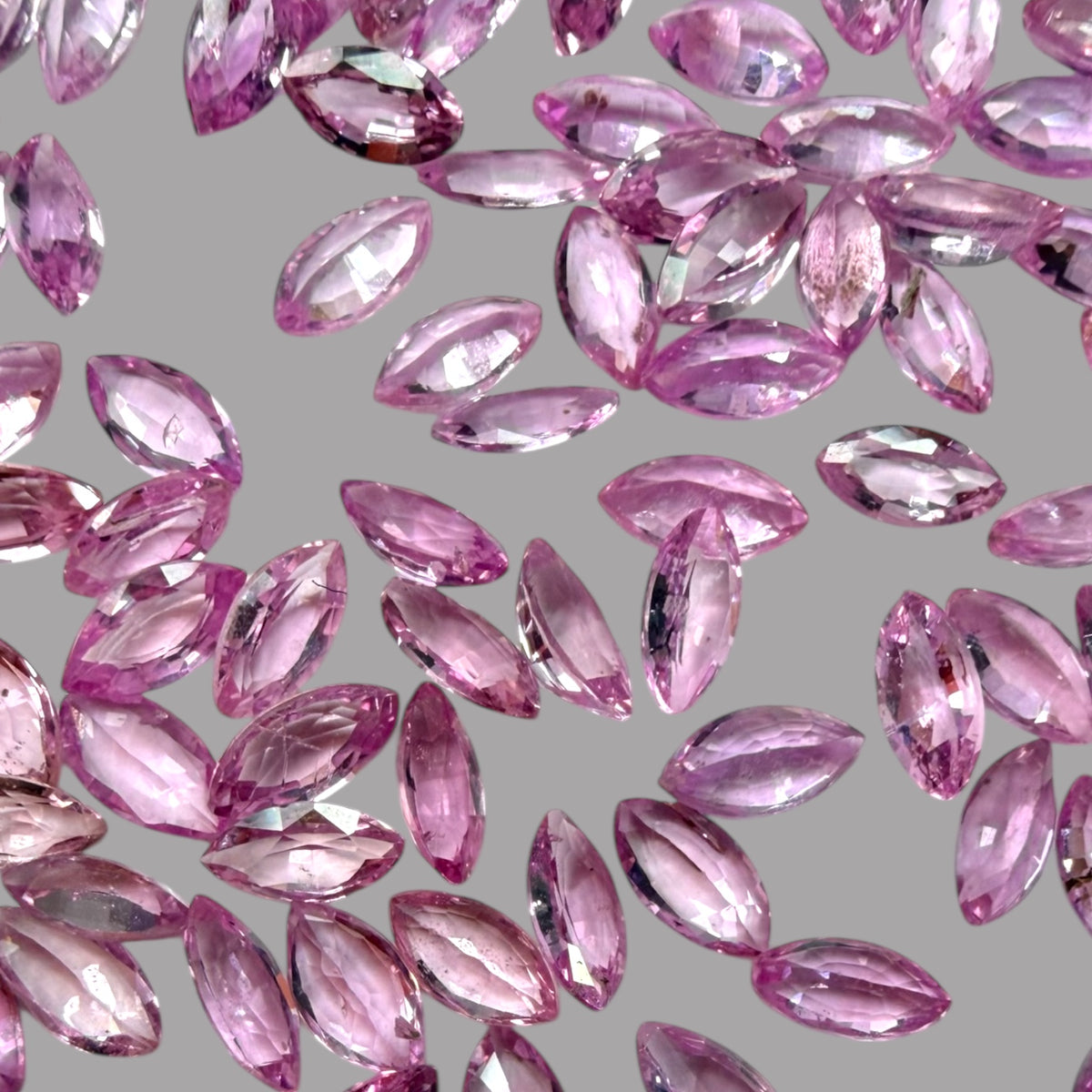 Pink Sapphire Natural Stone Marquise Cut Carats 4 x 2 mm in (Total 12.47 Carats)