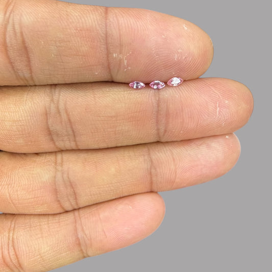Pink Sapphire Natural Stone Marquise Cut Carats 4 x 2 mm in (Total 12.47 Carats)