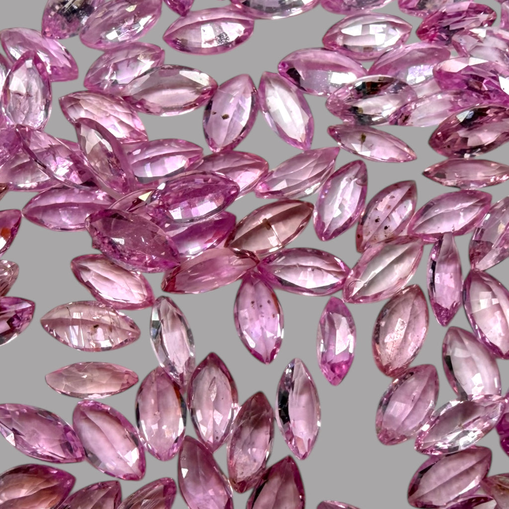Pink Sapphire Natural Stone Marquise Cut Carats 4 x 2 mm in (Total 12.67 Carats)