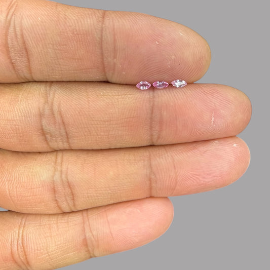 Pink Sapphire Natural Stone Marquise Cut Carats 4 x 2 mm in (Total 12.67 Carats)