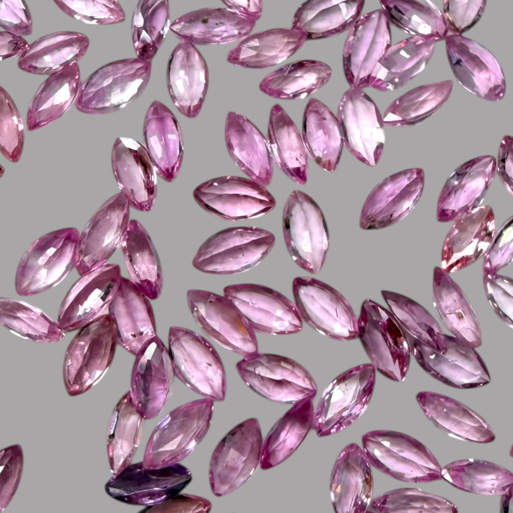 Pink Sapphire Natural Stone Marquise Cut Carats 4 x 2 mm in (Total 14.05 Carats)