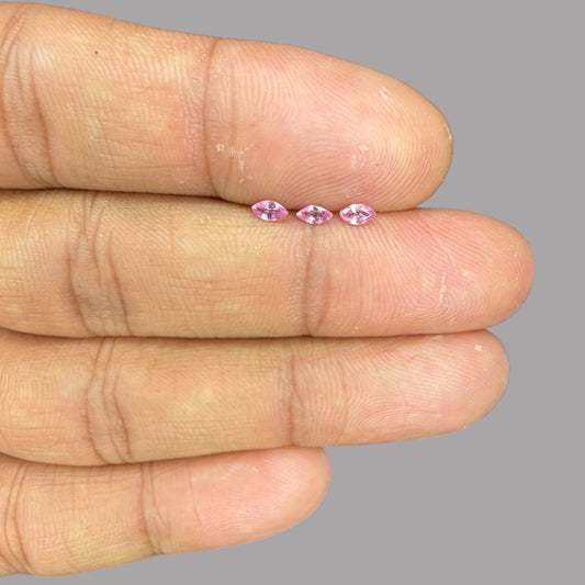 Pink Sapphire Natural Stone Marquise Cut Carats 4 x 2 mm in (Total 14.05 Carats)
