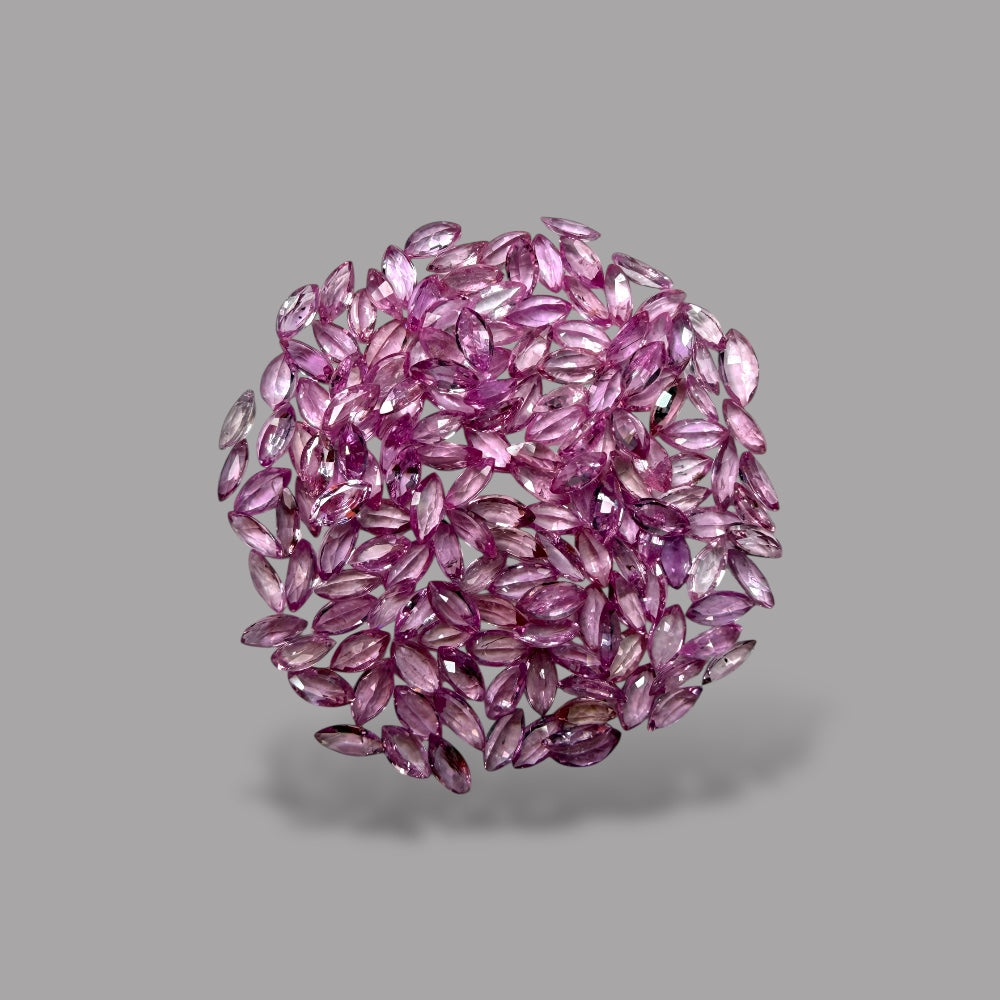 Pink Sapphire Natural Stone Marquise Cut Carats 4 x 2 mm in (Total 14.44 Carats)