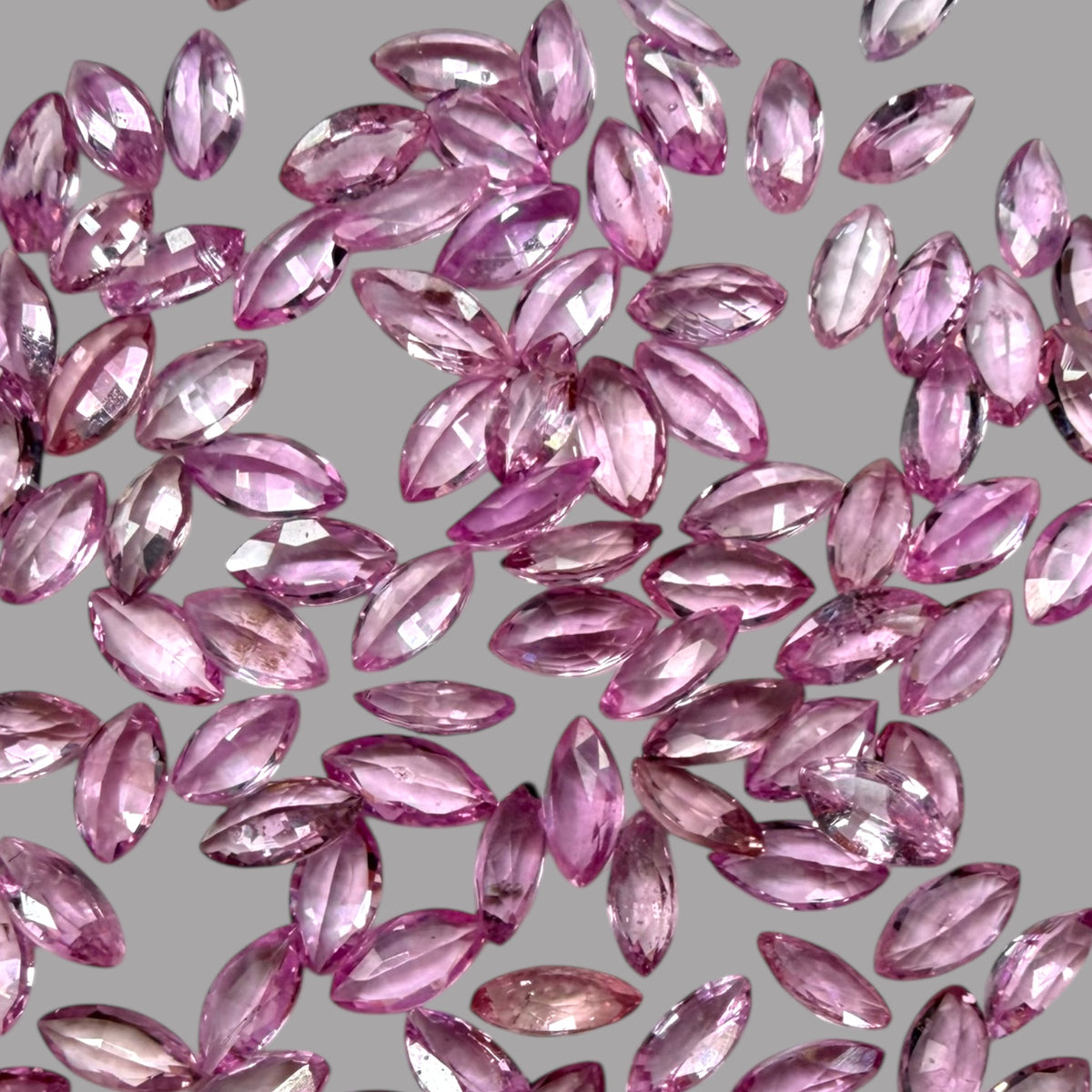 Pink Sapphire Natural Stone Marquise Cut Carats 4 x 2 mm in (Total 14.44 Carats)