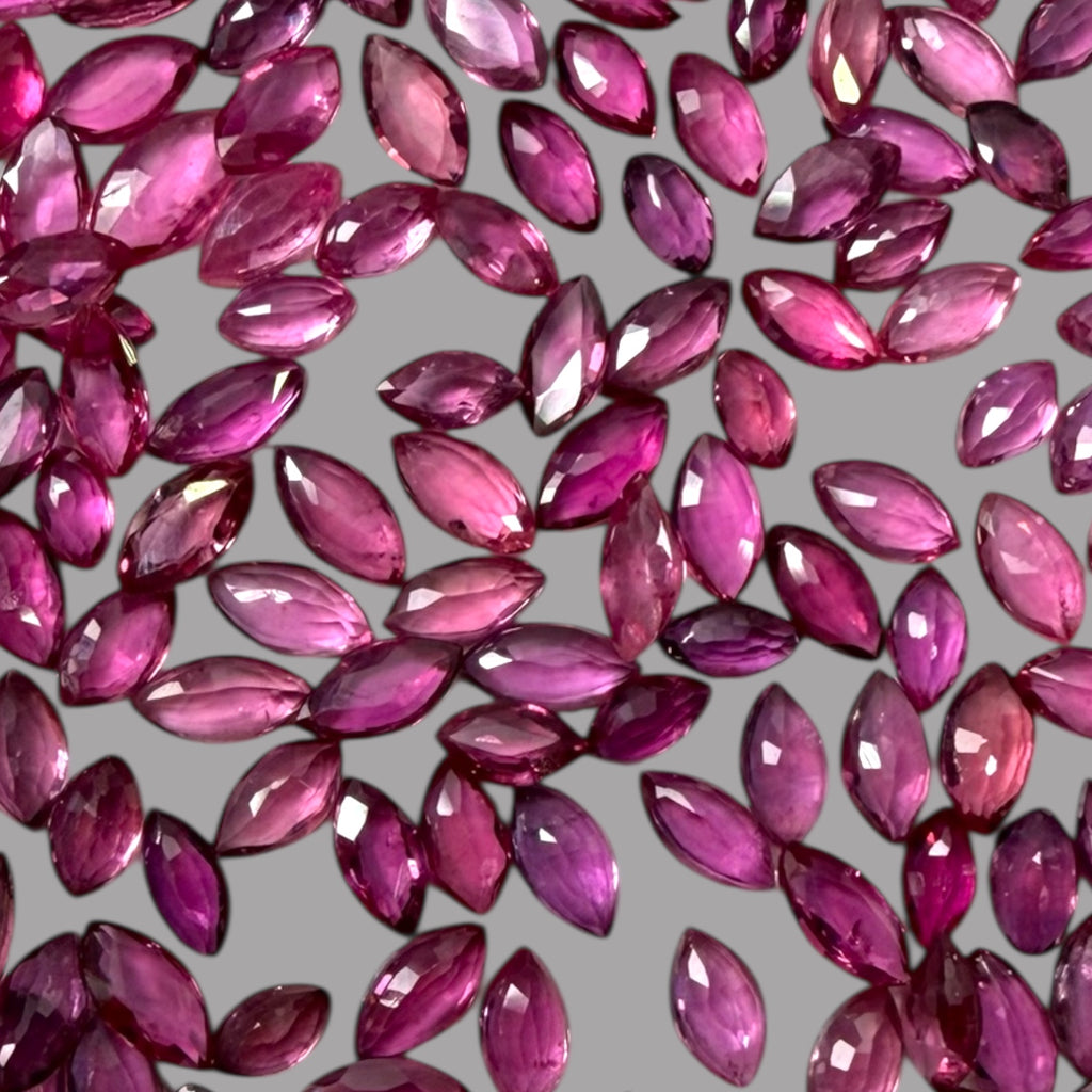 Pink Sapphire Natural Stone Marquise Cut Carats 4 x 2 mm in (Total 21.11 Carats)