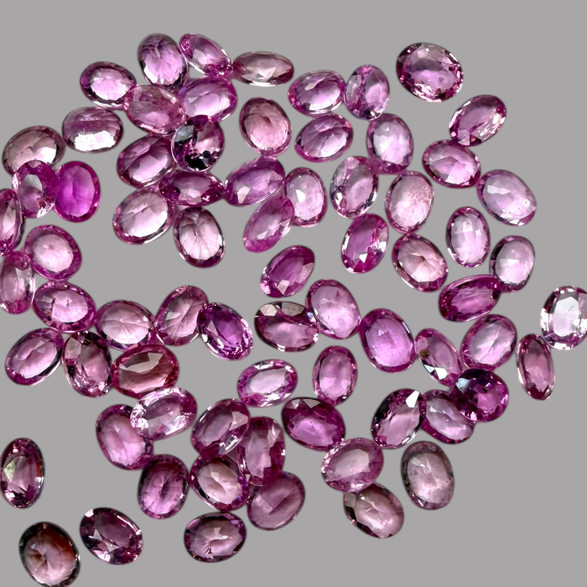 Pink Sapphire Natural Stone Oval Cut Carats 4 x 3 mm in (Total 14.67 Carats)