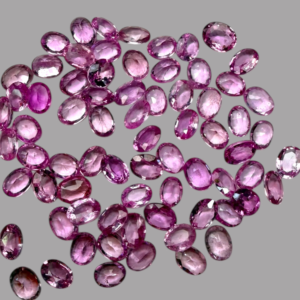 Pink Sapphire Natural Stone Oval Cut Carats 4 x 3 mm in (Total 17.99 Carats)