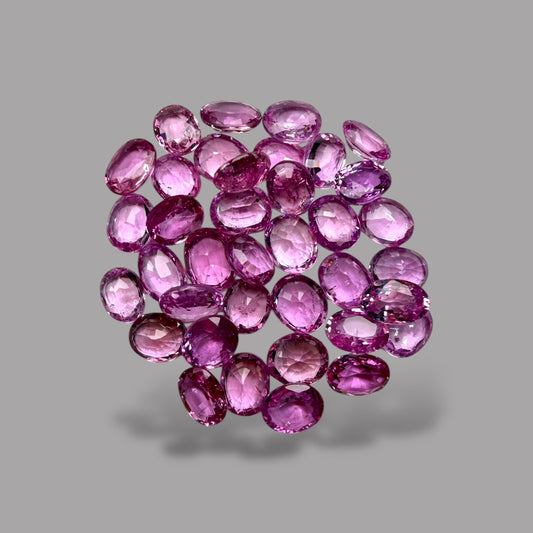 Pink Sapphire Natural Stone Oval Cut Carats 5 x 4 mm in (Total 18.99 Carats)