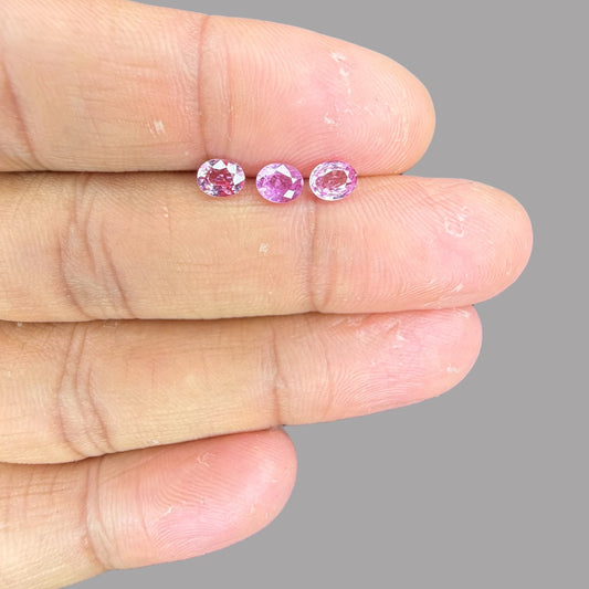 Pink Sapphire Natural Stone Oval Cut Carats 5 x 4 mm in (Total 18.99 Carats)