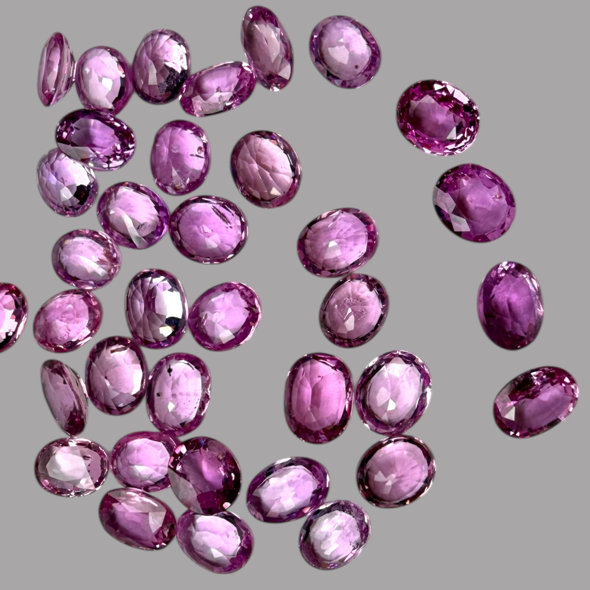 Pink Sapphire Natural Stone Oval Cut Carats 5 x 4 mm in (Total 18.99 Carats)