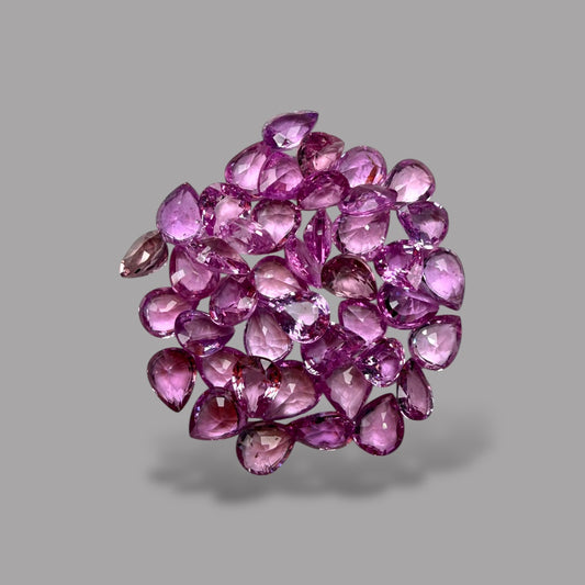 Pink Sapphire Natural Stone Pear Cut Carats 7 x 5 mm in (Total 11.21 Carats)