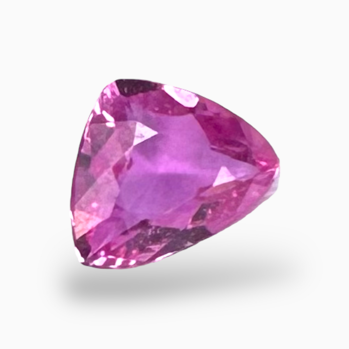 Pink Sapphire Natural Stone Trilliant Cut 0.73 Carats 7×6  mm