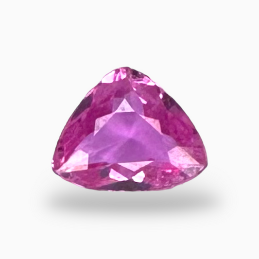 Pink Sapphire Natural Stone Trilliant Cut 0.73 Carats 7×6  mm