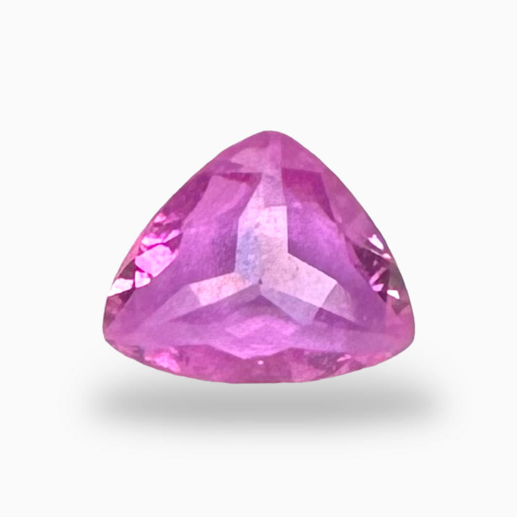 Pink Sapphire Natural Stone Trilliant Cut 0.73 Carats 7×6  mm