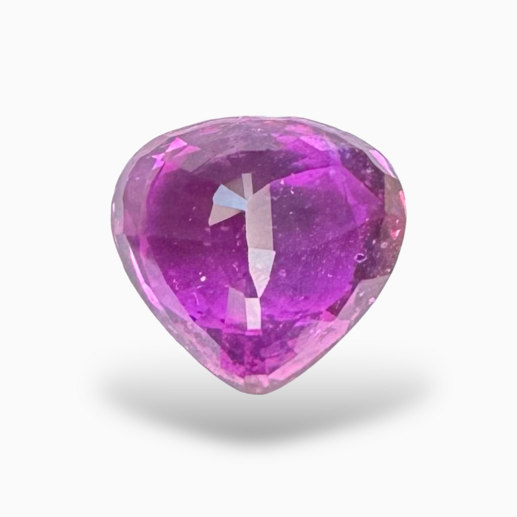 Pink Sapphire Stone Srilanka Heart 3.53 Carats 8.41×8.97×5.40  mm